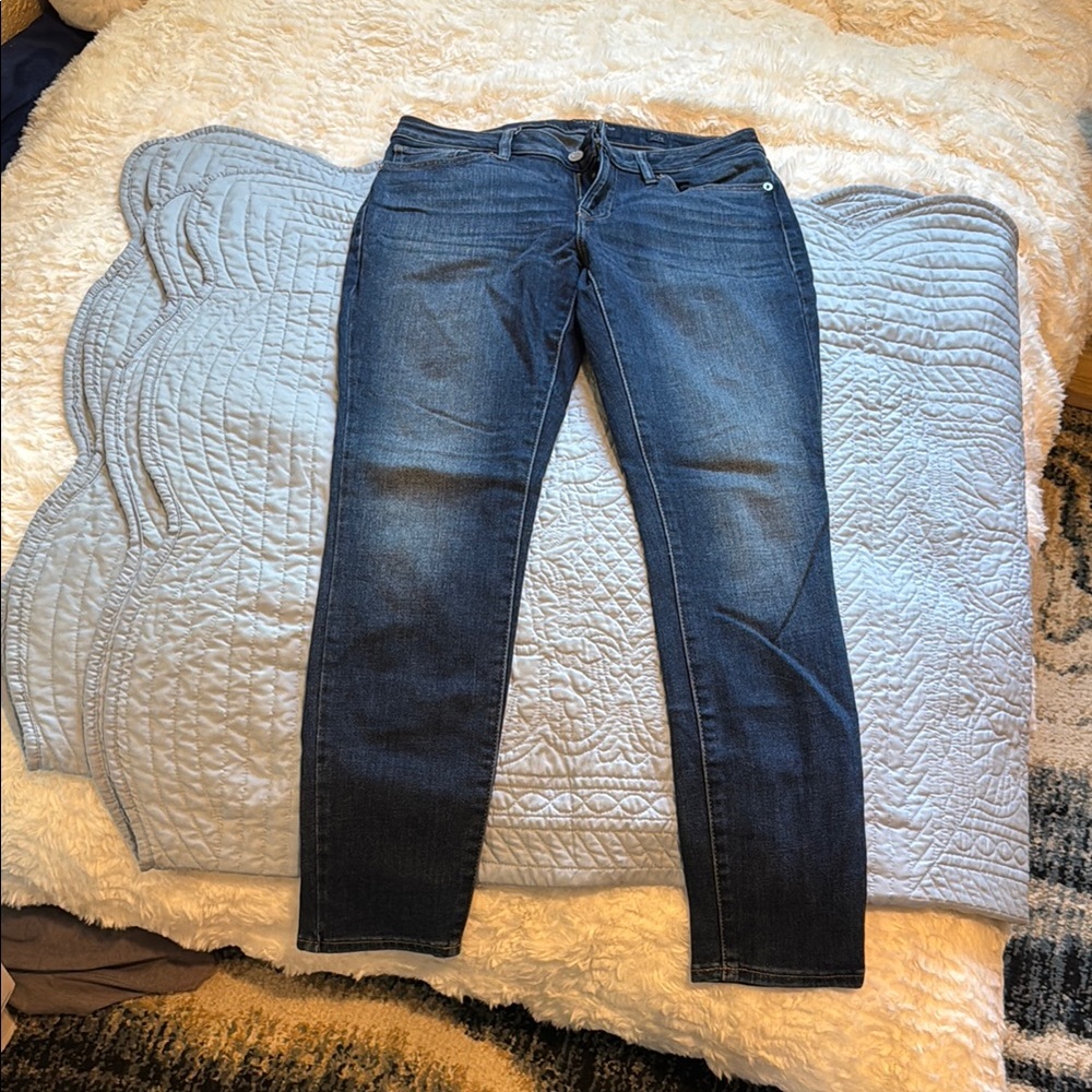 Lucky Brand Blue Skinny Jeans with Distressed Look